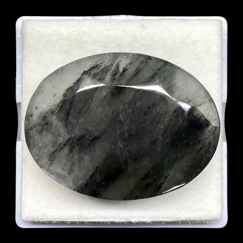 126.80 Cts Natural Rutile Quartz 41x31mm Oval Cut Loose Untreated Gemstone - Picture 11 of 21