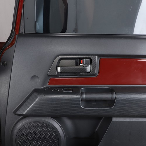 Stainless Carbon Inner Door Handle Bowl Cover Trim For Toyota FJ Cruiser 07-2021 - Picture 2 of 12