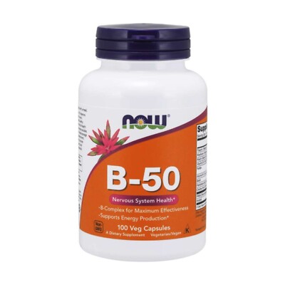 NOW FOODS, VITAMIN B-50 B-Komplex 100 Veg. Kapseln SUPER PREIS