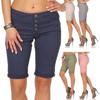 Damen Shorts kurze Hose Bermuda Chino Damenhose knielang Stitch & Soul LSS-091