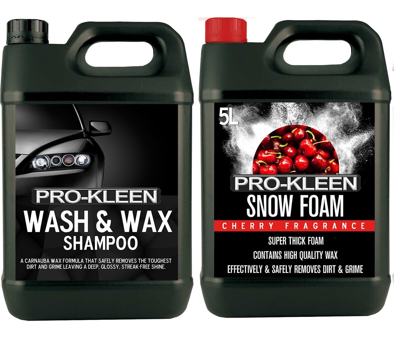 ProKleen Snow Foam Cherry Wash & Wax Car Shampoo pH Neutral Vehicle Cleaning 10L