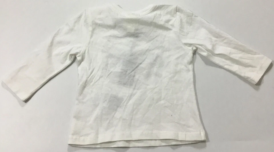 Diesel 女宝宝太阳镜图案长袖 T 恤白色 6M 码 — 第 2/2 张图片