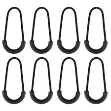 60PCS Black Nylon U Shape Zipper Pulls Zipper Pulls Cord Replacement Zipper T...