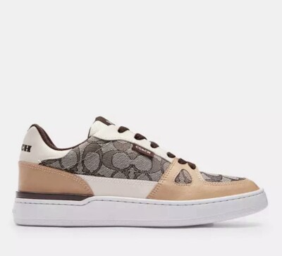 Coach Women's Clip Signature Court Low Top Sneaker. Color Maple