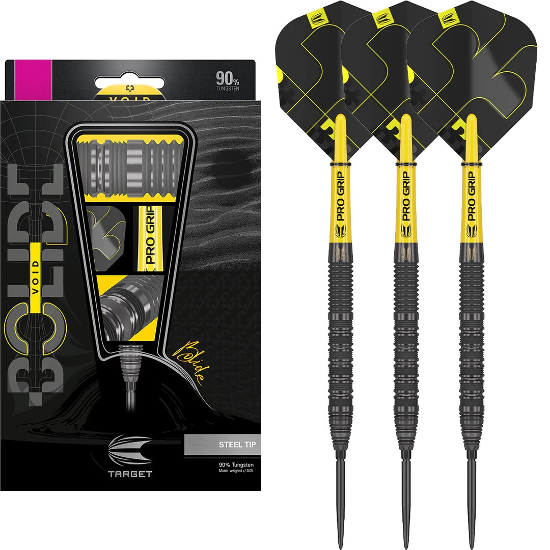 25 Gram TARGET BOLIDE VOID 01 90 TUNGSTEN STEEL TIP DARTS WITH SWISS