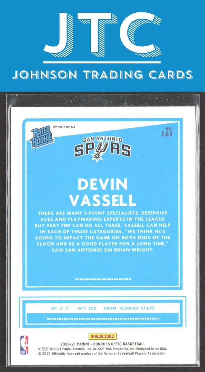 2020-21 Donruss Optic Devin Vassell Blue Velocity Rated Rookie San