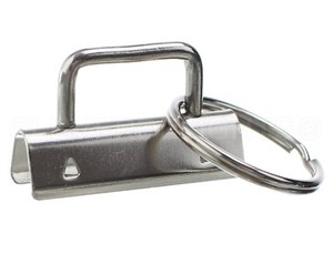 50 Sets Key Fob Hardware KeyRings for Ribbon Key Chains Wristlet Craft Supplies