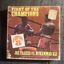 VINTAGE JOE FRAZIER VS MUHAMMAD ALI FIGHT OF THE CHAMPIONS 8MM HOME MOVIE 1971