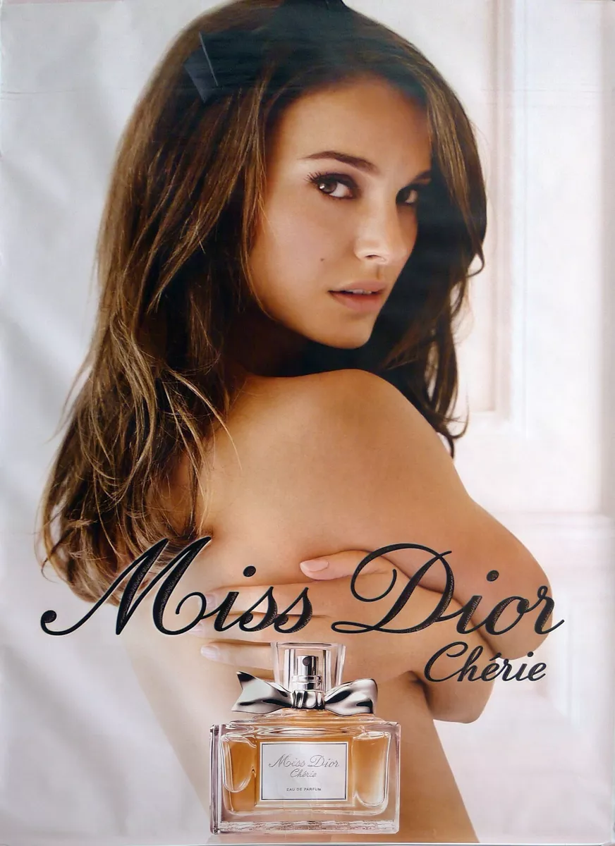 MISS DIOR - PERFUME - NATALIE PORTMAN - ORIGINAL LARGE FRENCH ADVERTISING  POSTER