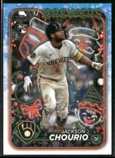 2024 Topps Holiday #H119 Jackson Chourio Milwaukee Brewers RC