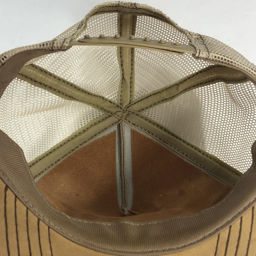 VTG Ames Lawn And Garden Tools Snapback Trucker Hat Leather Panel USA - Picture 11 of 12