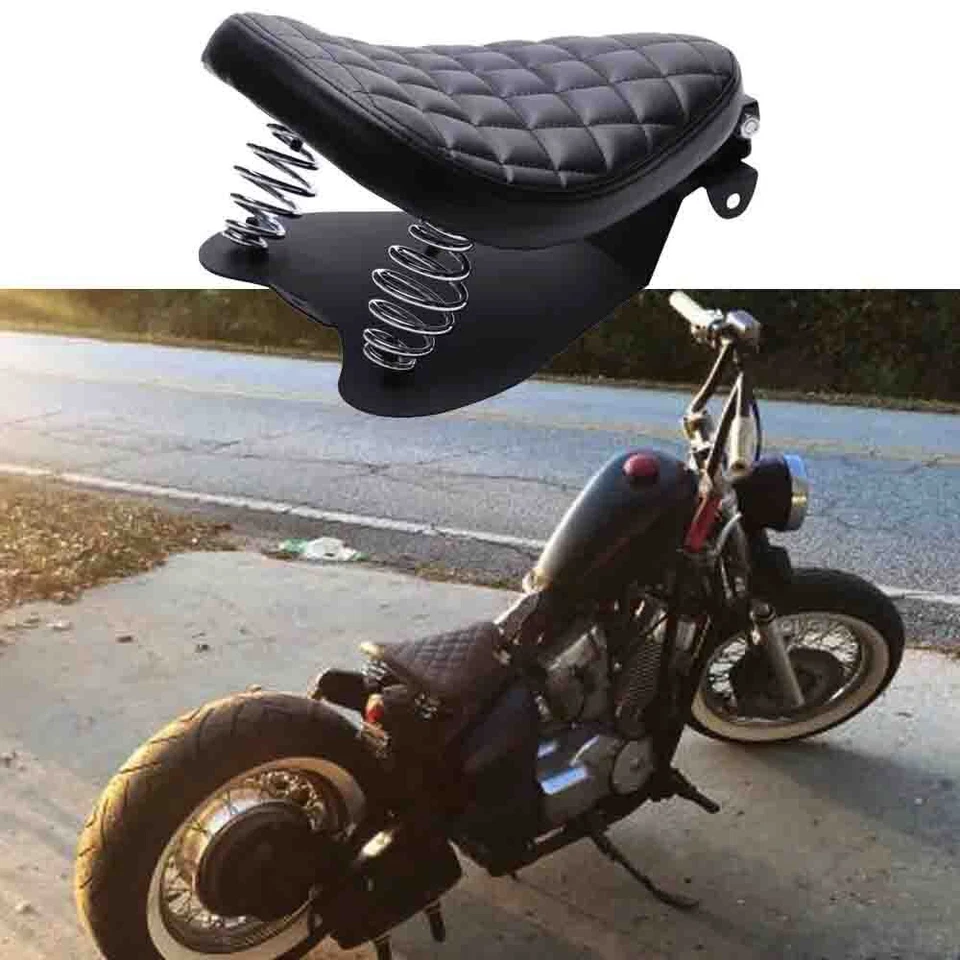 For Suzuki Savage 650 LS650 Bobber Motorcycle 3" Spring Solo Seat w/ Base Plate - Image 2 of 4