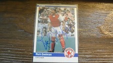 1984 FLEER   RICH GEDMAN  AUTOGRAPHED BASEBALL CARD