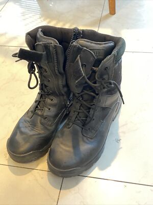 511 Atac 8'' Black Tactical Boots w/ Side Zip Mens Sz 12 Tactical Work Boot