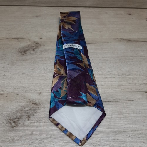 Oleg Cassini Tie Necktie Blue Purple Multicolor 56" 1/4 See Photos - Picture 8 of 12