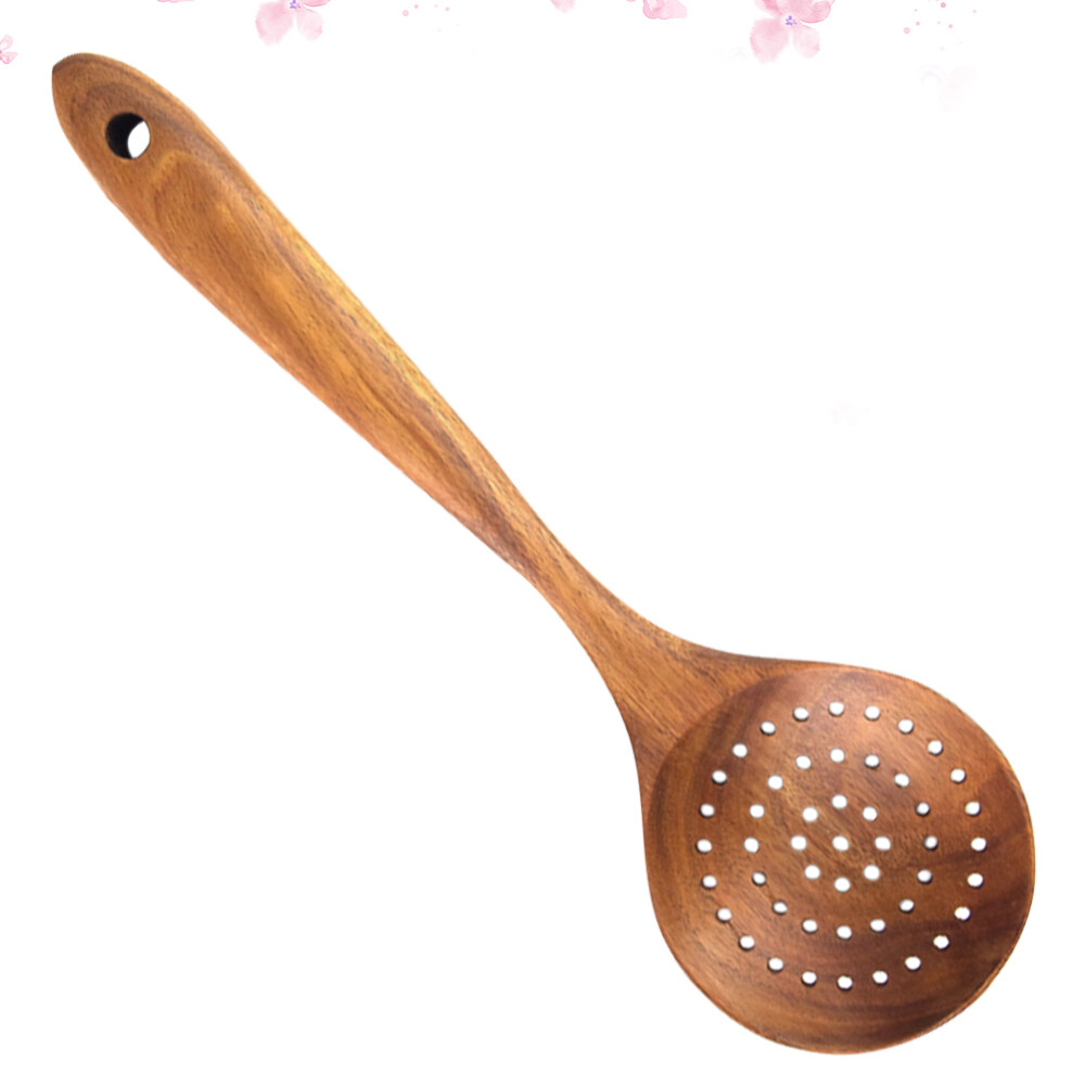 Large Wooden Strainer Spoon Skimmer Sunlight Protection Environmental
