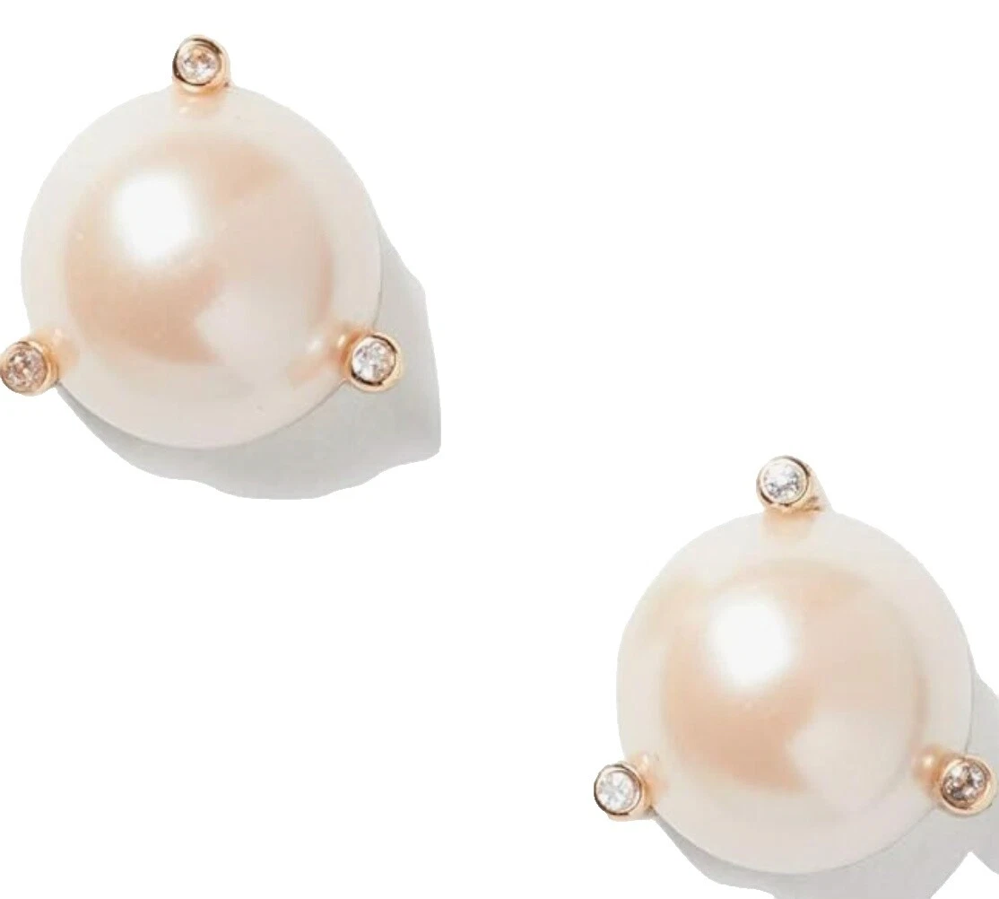 Acrílico perla Stud Pendientes de Moda