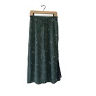 NWT Norton McNaughton Skirt Womens M Green Floral Lined Side Slit Tie Modest