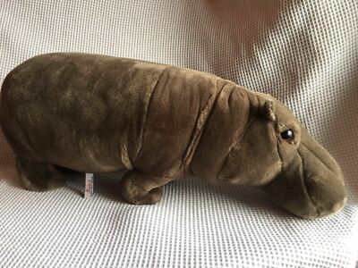 Vintage West Germany Stuffed Sigikid Hippo & Rare Large size 50cm 20'' Cute 