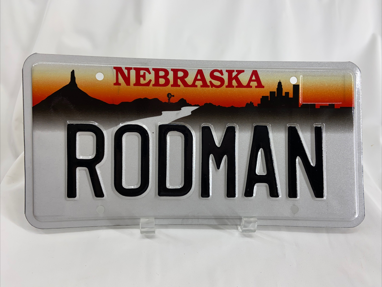 RODMAN Vintage Vanity License Plate Nebraska Personalized Auto ManCave