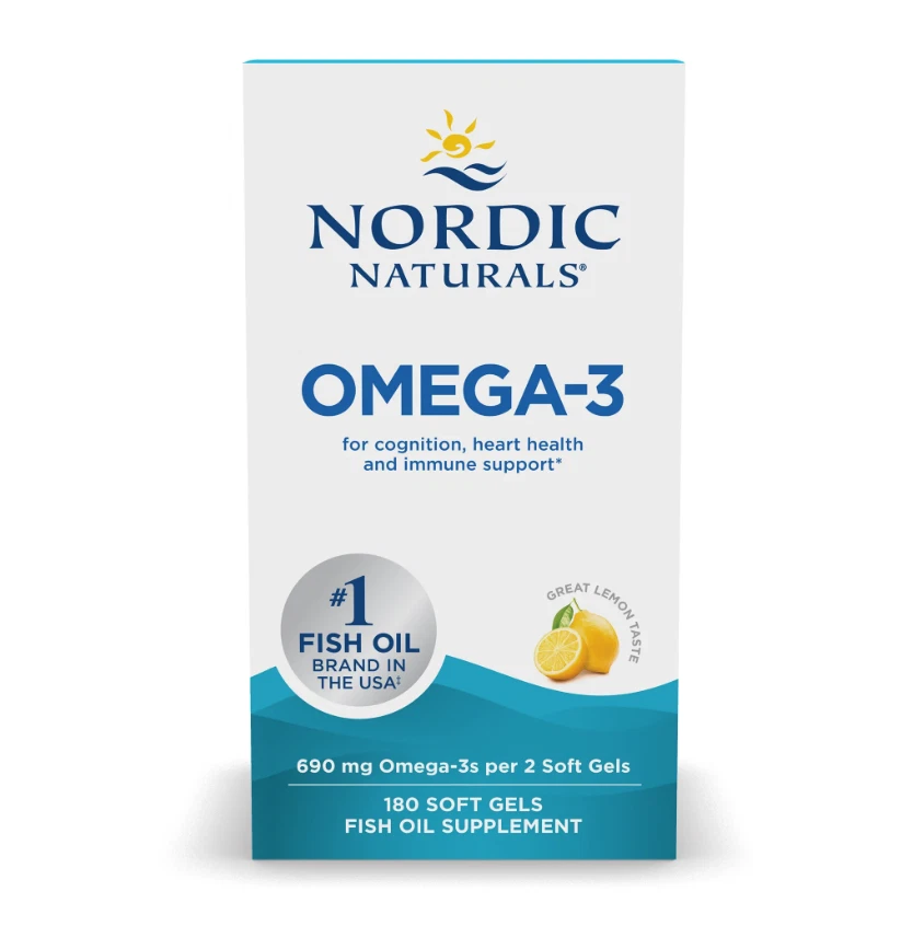 Nordic Naturals Omega-3 690mg Lemon 180 softgels - Exp. 05/27