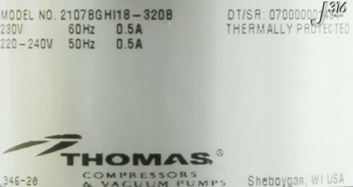 4647 THOMAS Kompressor & Vakuum Pumpe, 7264-0817 2107BGHI18-320B - Picture 4 of 4