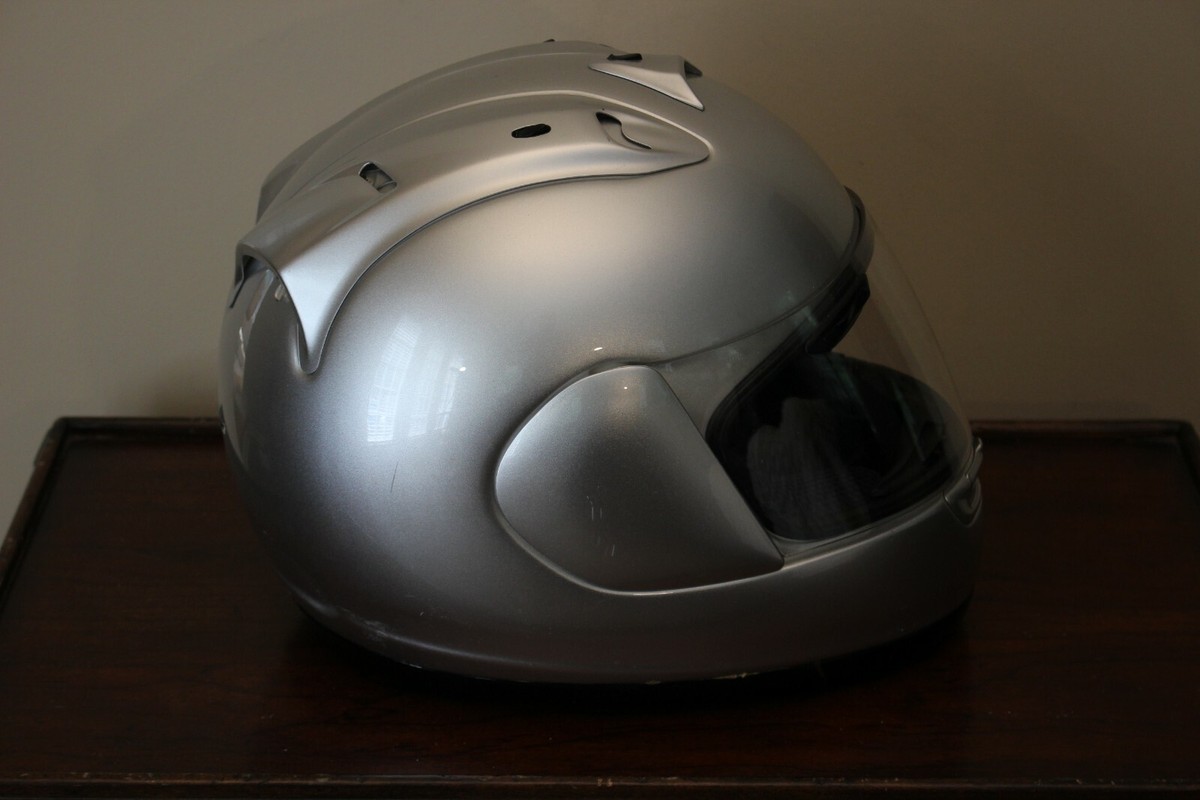 Arai RX-7 Corsair Silver Motorcycle Helmet Size Large L | eBay