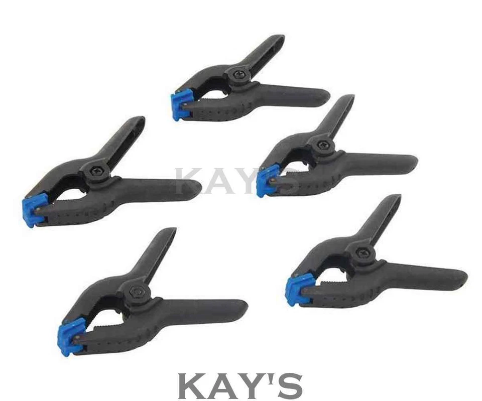 5 PIECE SET OF SILVERLINE 4"/100mm SPRING CLAMPS QUICK GRIP WOOD WORK CRAFT