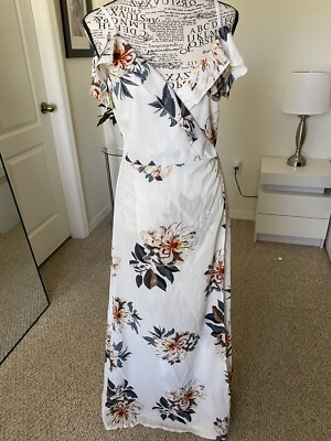 Forever 21~White Floral Print Fit N Flare Dress~Ruffles~Women M | eBay Forever 21~White Floral Print Fit N Flare Dress~Ruffles~Women M | eBay