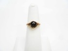 Antique Yellow Gold Garnet Solitaire Ring Size 5 1/2