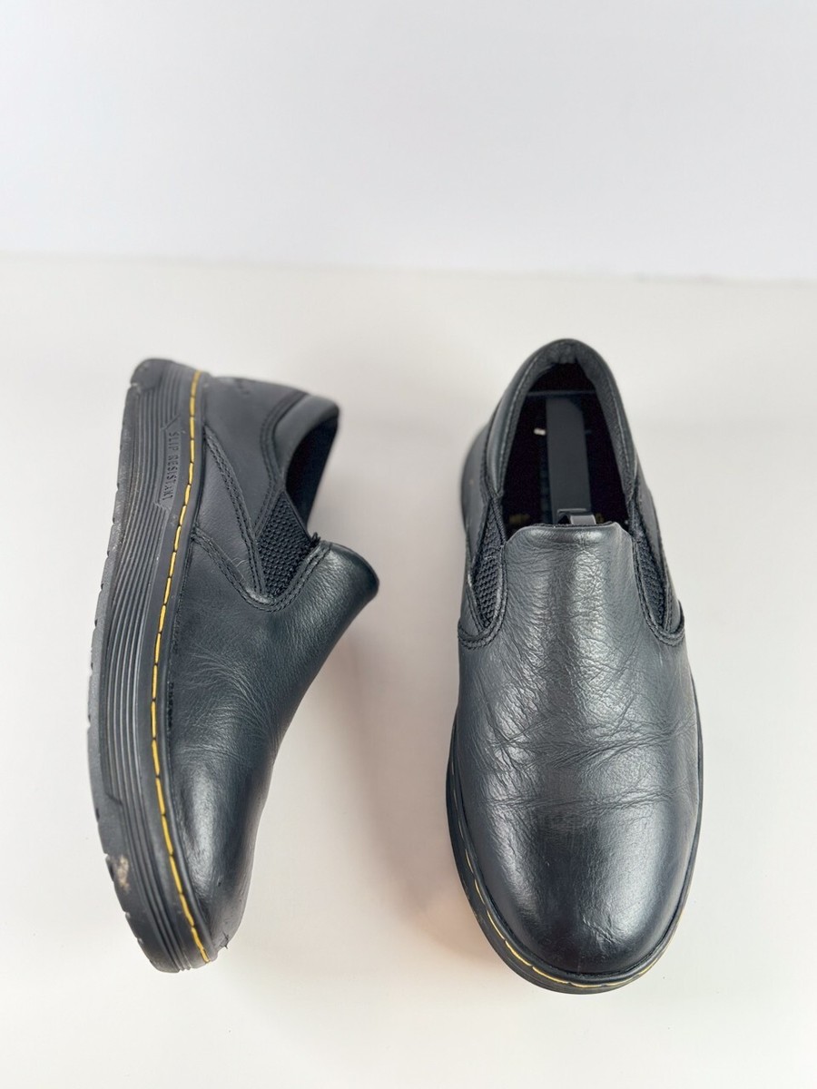 Black Dr Martens Brockley Slip On Dr Martens Mens Shoes Black