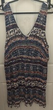 Delight Women's Plus Size Blue/Pink/Purple Floral Summer Dress. Size 2