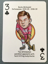 Bucko McDonald Detroit Red Wings NHL Hockey Heroes by Hero Decks Playing Card