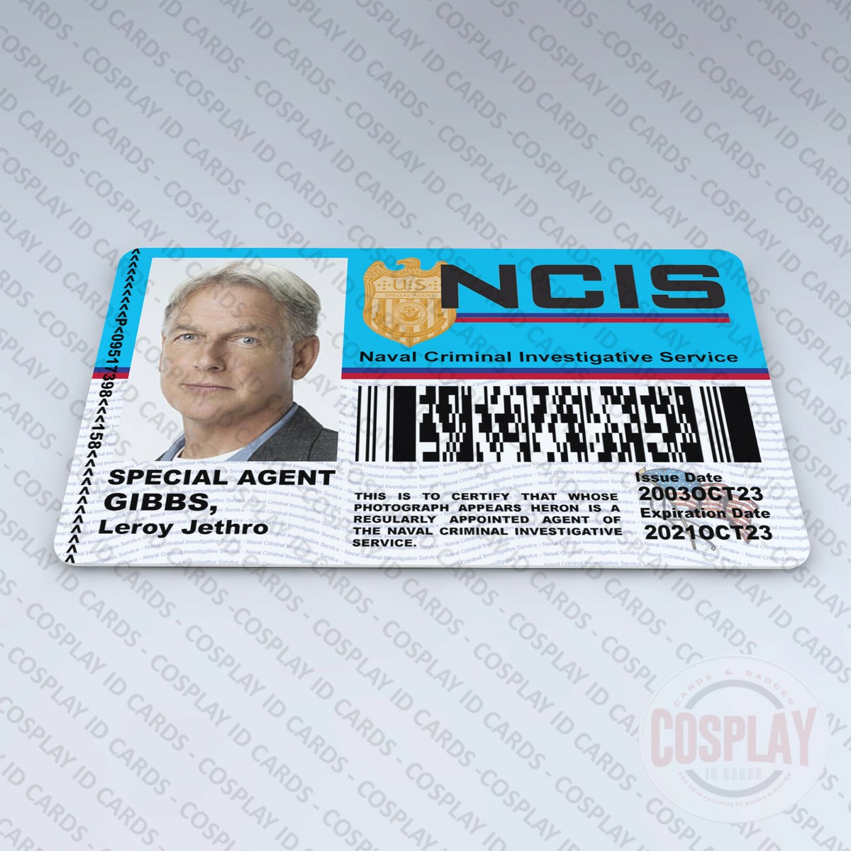 NCIS TV Show ID Card | Special Agent Gibbs | DiNozzo | Abby Sciuto