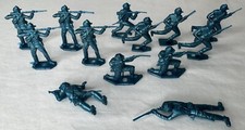 Lot of 13 Vintage MPC Civil War Plastic Soldiers Metallic Blue Gray