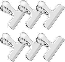 6 Pack Silver Bag Clips for Food Packages Chip Clips Bag Clips Food Clips Stai
