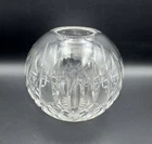Waterford Lismore Cut Diamond Rose Vintage Crystal Vase 6” Round Orb Sphere Bowl