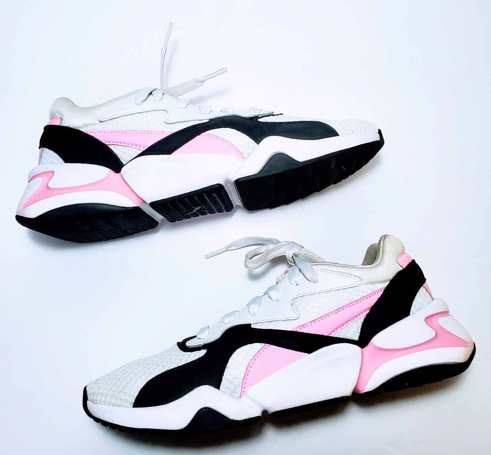 Puma Nova 90s Bloc Womens White/Pink 9.5 |