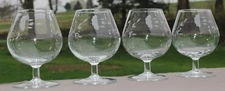 PRINCESS HOUSE HERITAGE CRYSTAL BRANDY GLASSES Set of 4 #404 w/box