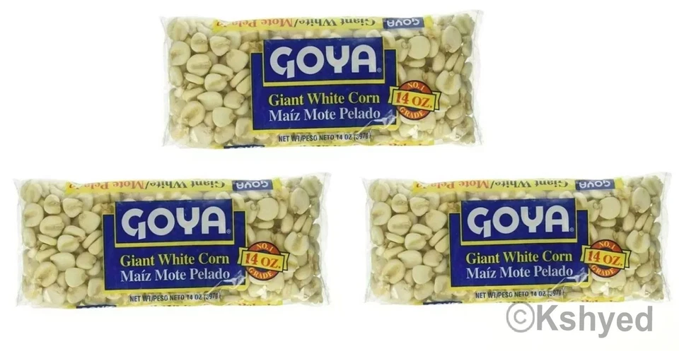 Maíz Blanco Gigante Goya | Maíz Mote Pelado 14 Oz (Paquete de 3) - Nuevo - Envío Gratis Foto 2 de 4