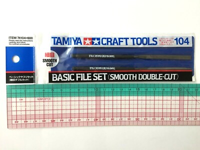74104 TAMIYA Craft Tools BASIC FILE SET (smooth double cut)  