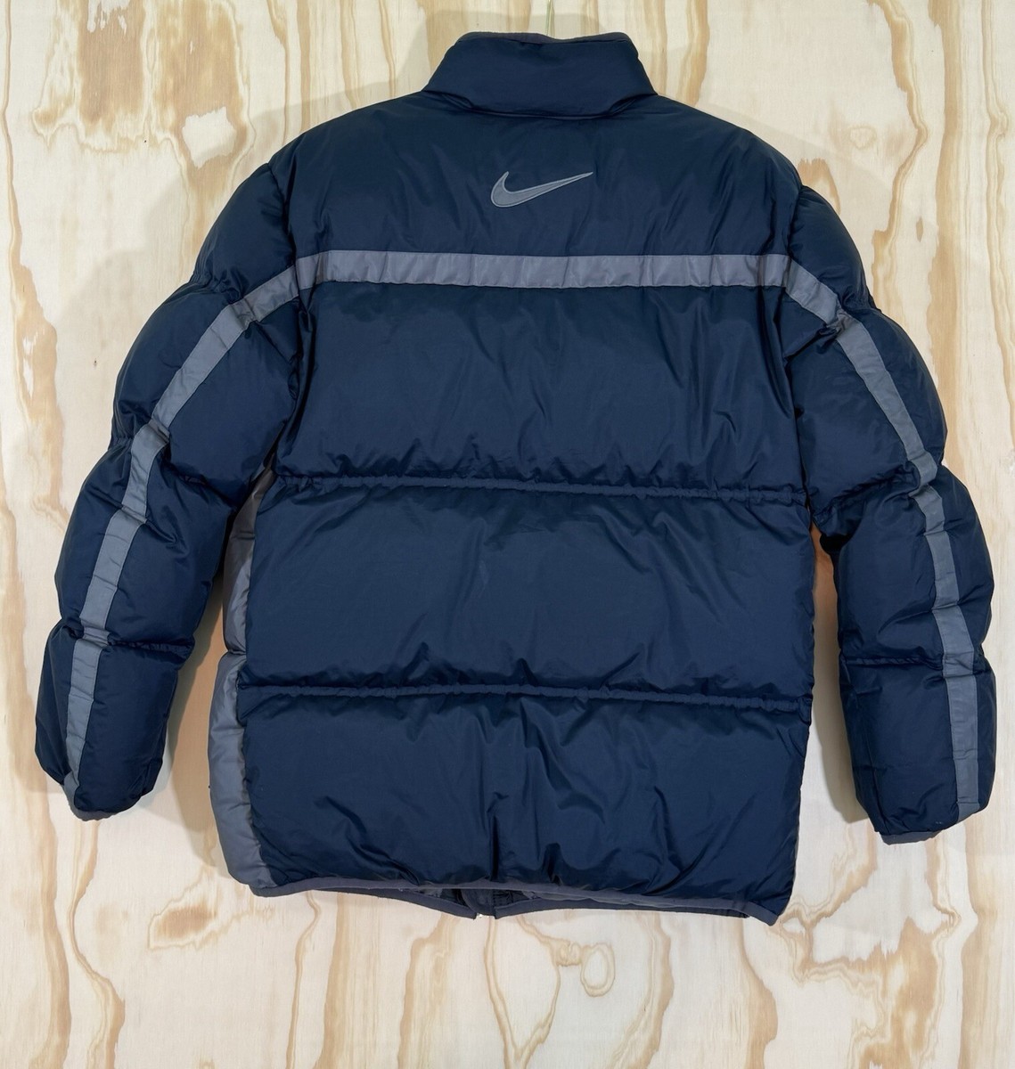ジャケット・アウター archive NIKE padded mountain jacket y2k Vtg Nike Puffer Jacket Down Zip Up Y2K Navy Blue Swoosh Mens