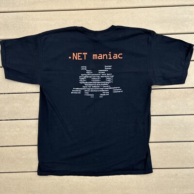 Vintage Y2K 90 s Microsoft Net Maniac Tech Developer Promo T-Shirt Mens Size XL