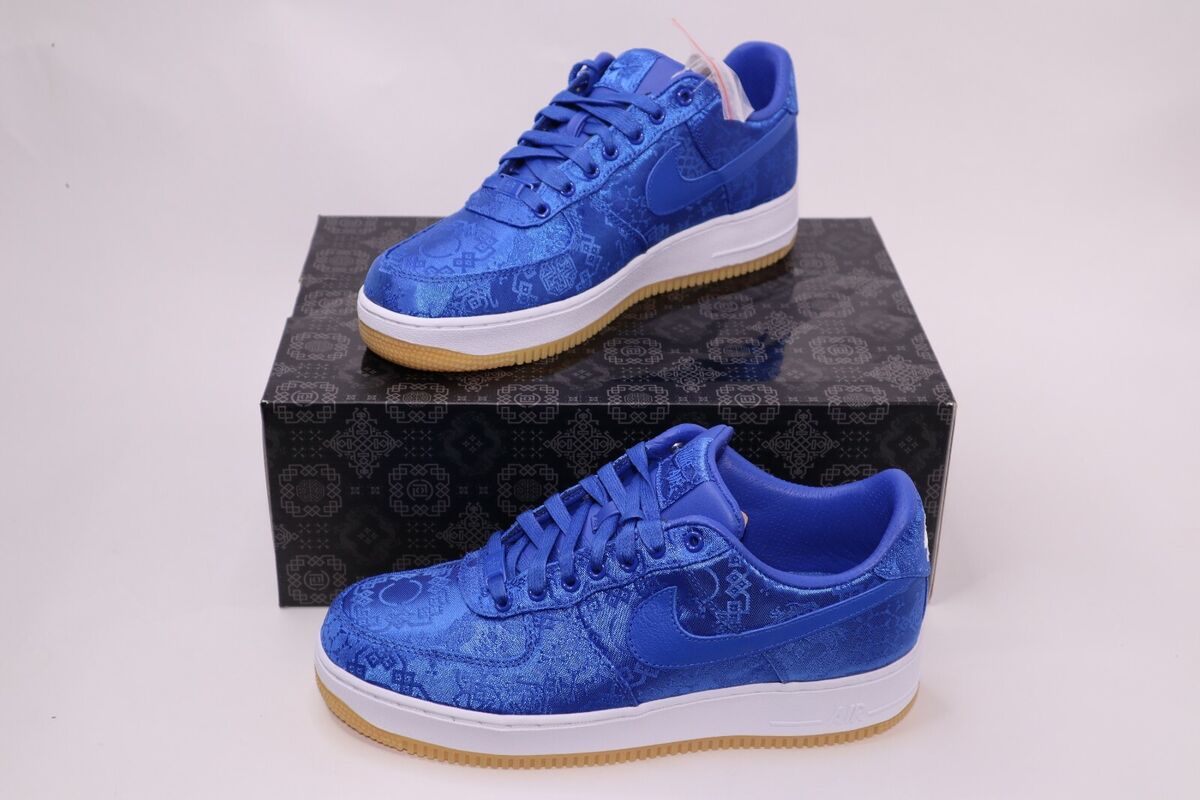 Nike x CLOT Air Force 1 Low Royal Blue Silk CJ5290-400 Mens Nike x CLOT Air Force 1 Low Royal Blue Silk CJ5290-400 Mens