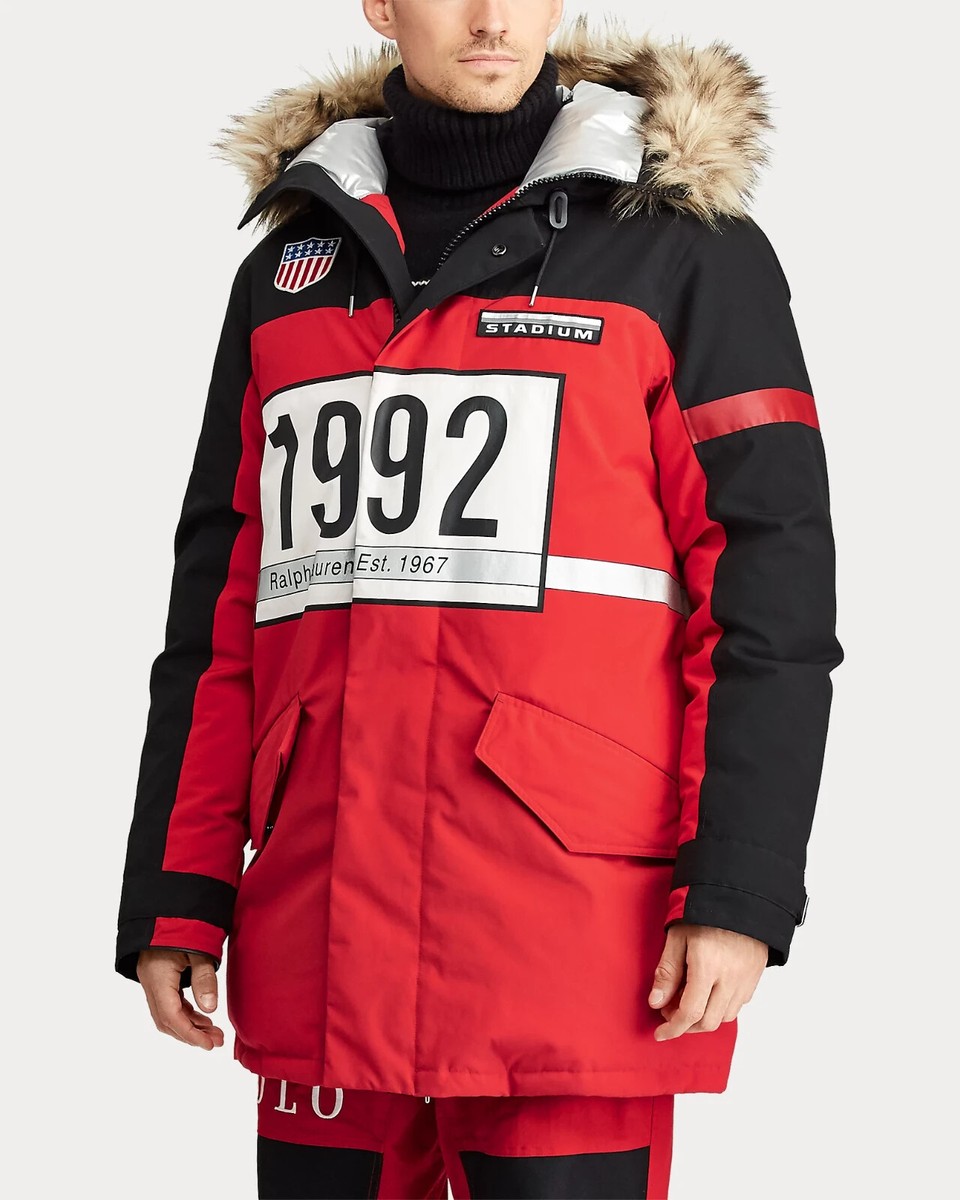 Polo Ralph Lauren Winter Stadium Down Parka Jacket Fur Hood Polo Ralph Lauren Winter Stadium Down Parka Jacket Fur Hood