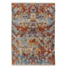 Wohnzimmer Teppich Schöner Wohnen Dreiecke rot blau creme Mystik
