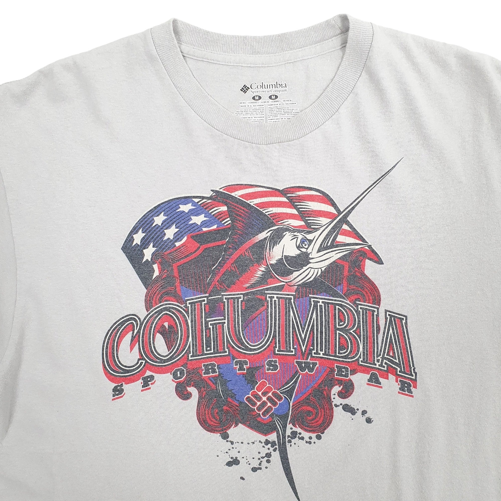 COLUMBIA SPORTSWEAR Grey T Shirt Tee Short Sleeve Cotton Mens M image 3