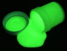Neutral White Glows GREEN in the Dark Paint 1-2oz pots luminous, black light