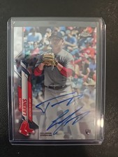 Travis Lakins 2020 Topps Chrome Rookie Autograph #RA-TLA AUTO Boston Red Sox