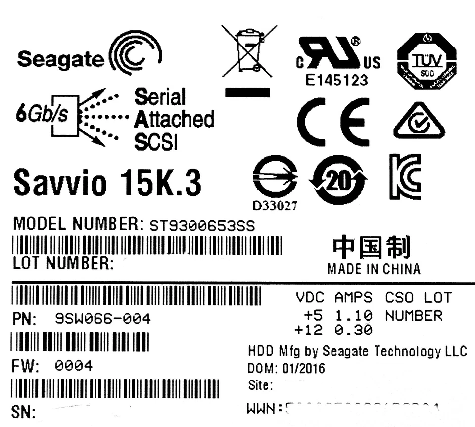 Bandeja Dell Compellent NUEVA 300GB 15K SAS 2.5 6G 9SW066-004 EB-2425 Foto 2 de 4